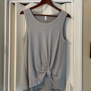 L love Waffle Knit Tank Top